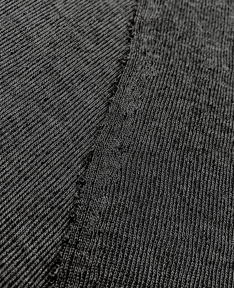 Трикотаж рубчик меланж черный