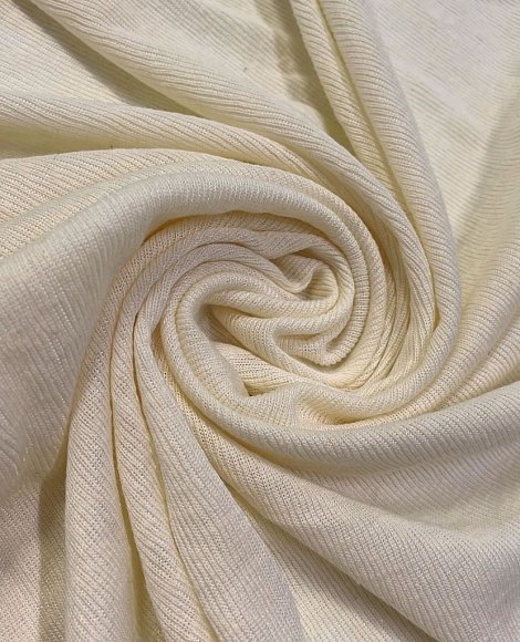 Трикотаж рубчик меланж беж