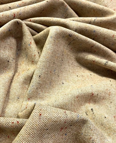 Костюмный твид меланж цветн. св. беж